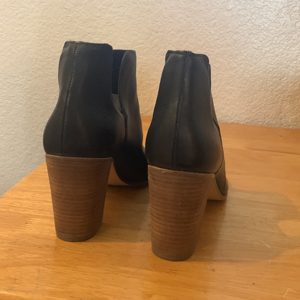 Steve Madden Black leather Ankle Boots with Block Heel - Picture 6 of 8